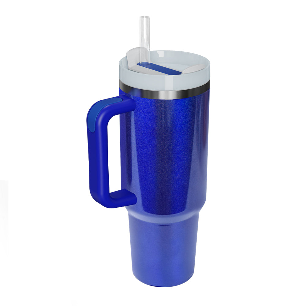 Sophia Stainless Steel Tumbler with Handle and Straw