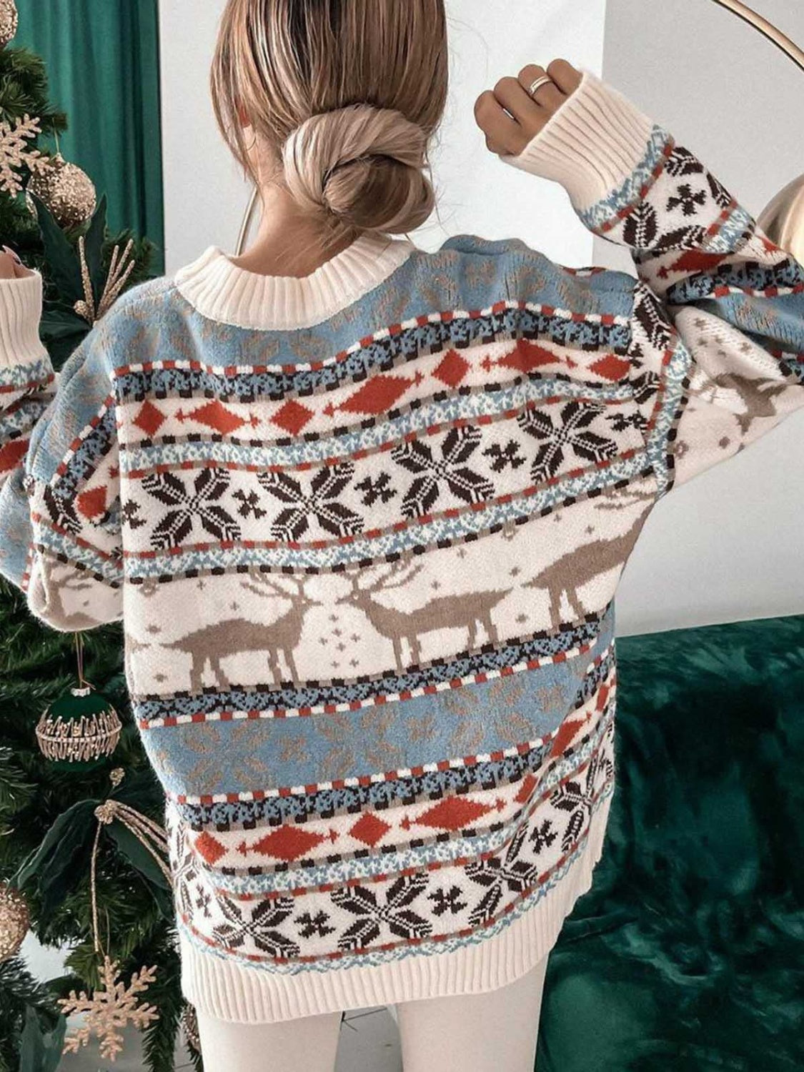 Rhonwen Reindeer Sweater-Multiple Color Options