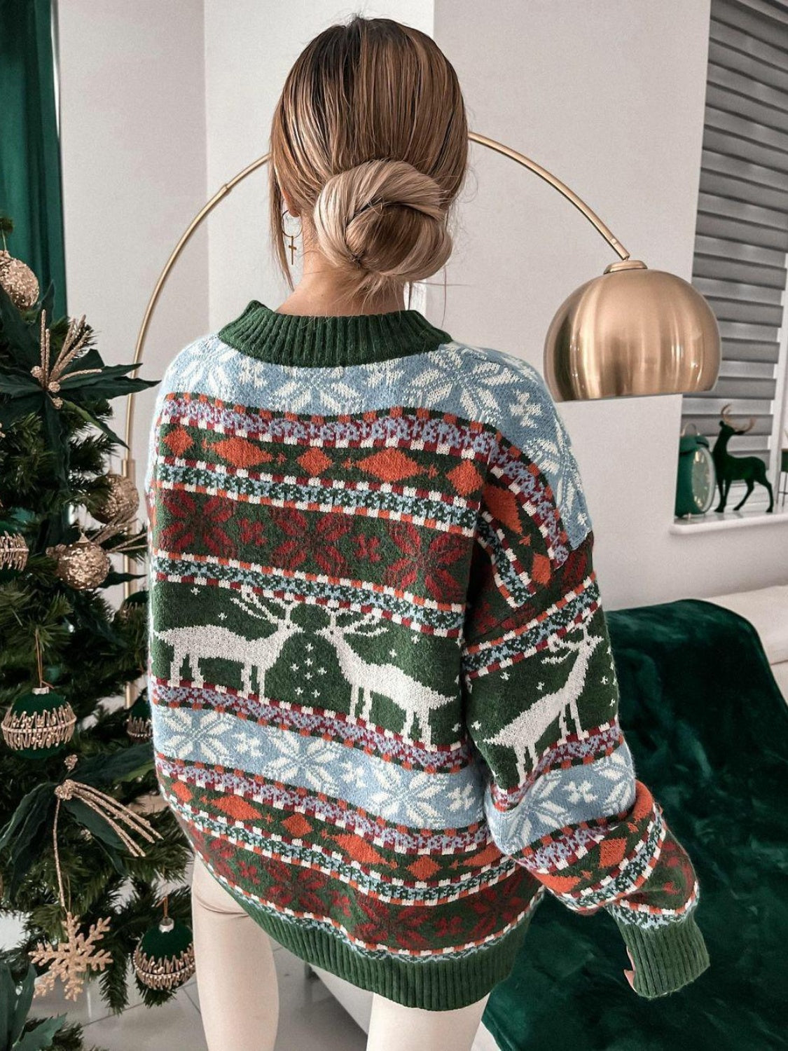 Rhonwen Reindeer Sweater-Multiple Color Options