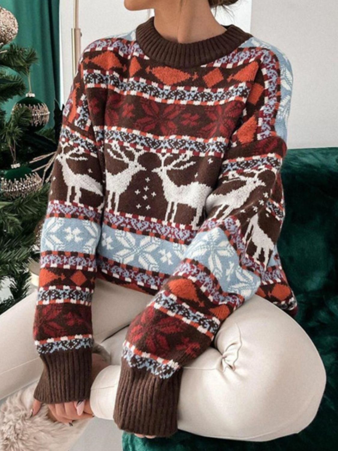 Rhonwen Reindeer Sweater-Multiple Color Options