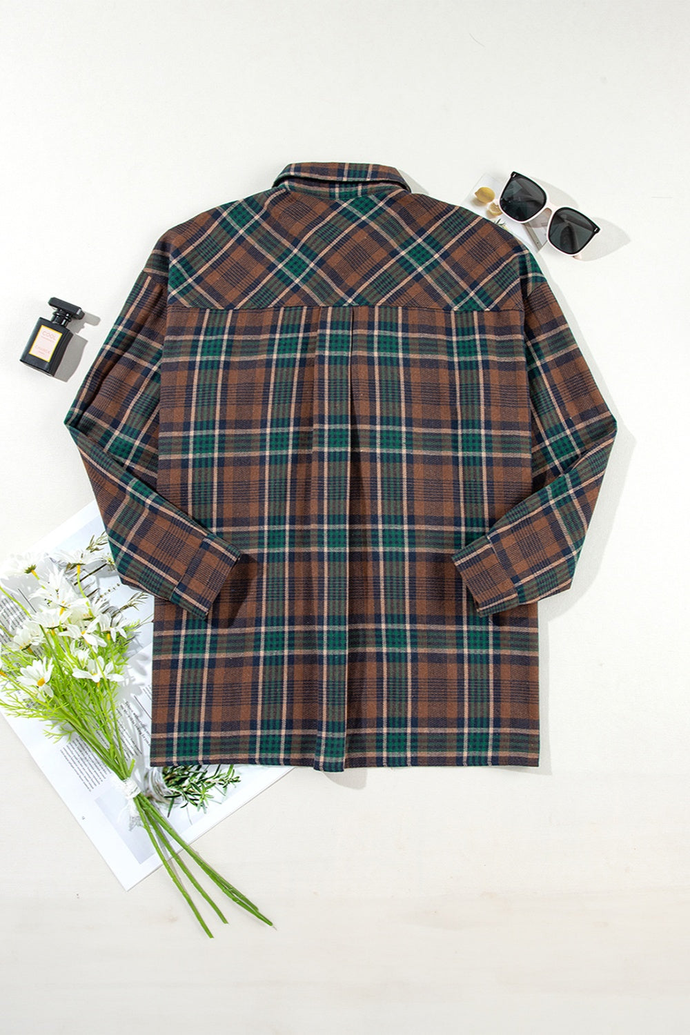 Pippa Plaid Button Up Long Sleeve Jacket