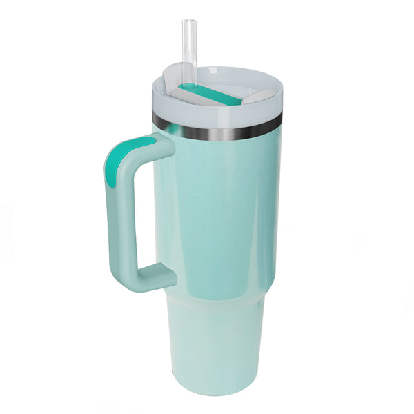 Sophia Stainless Steel Tumbler with Handle and Straw