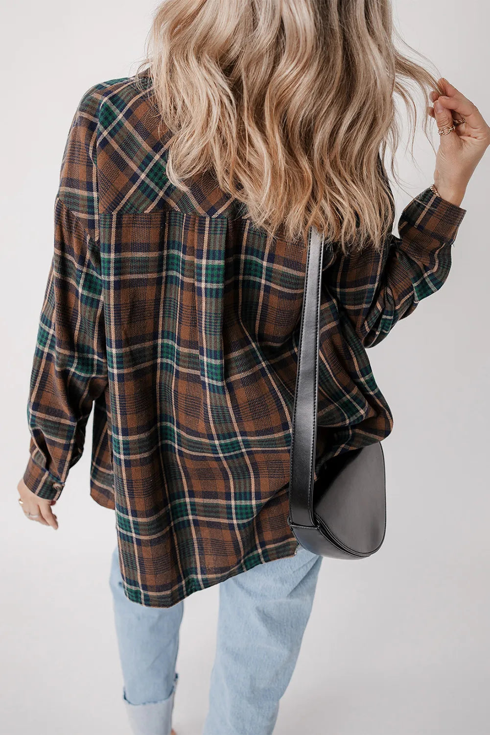 Pippa Plaid Button Up Long Sleeve Jacket