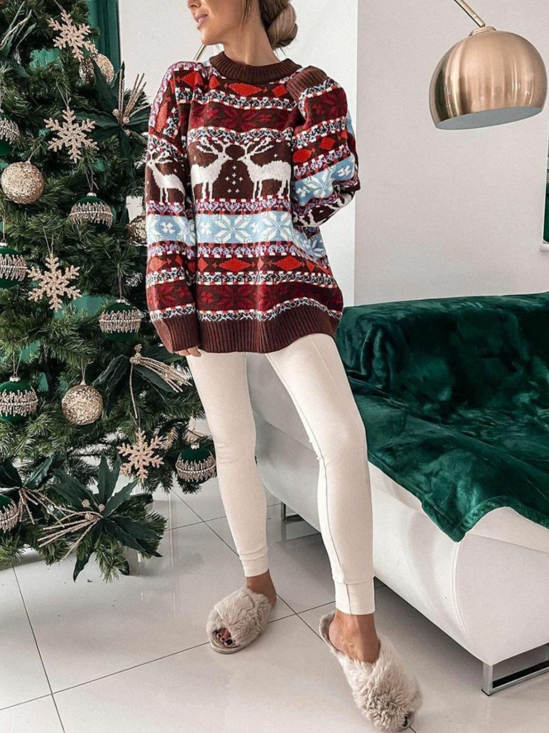 Rhonwen Reindeer Sweater-Multiple Color Options