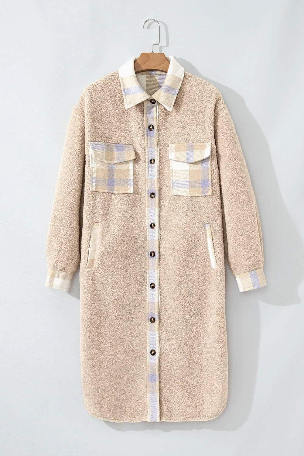 Paisleigh Plaid Button Down Long Sleeve Shacket