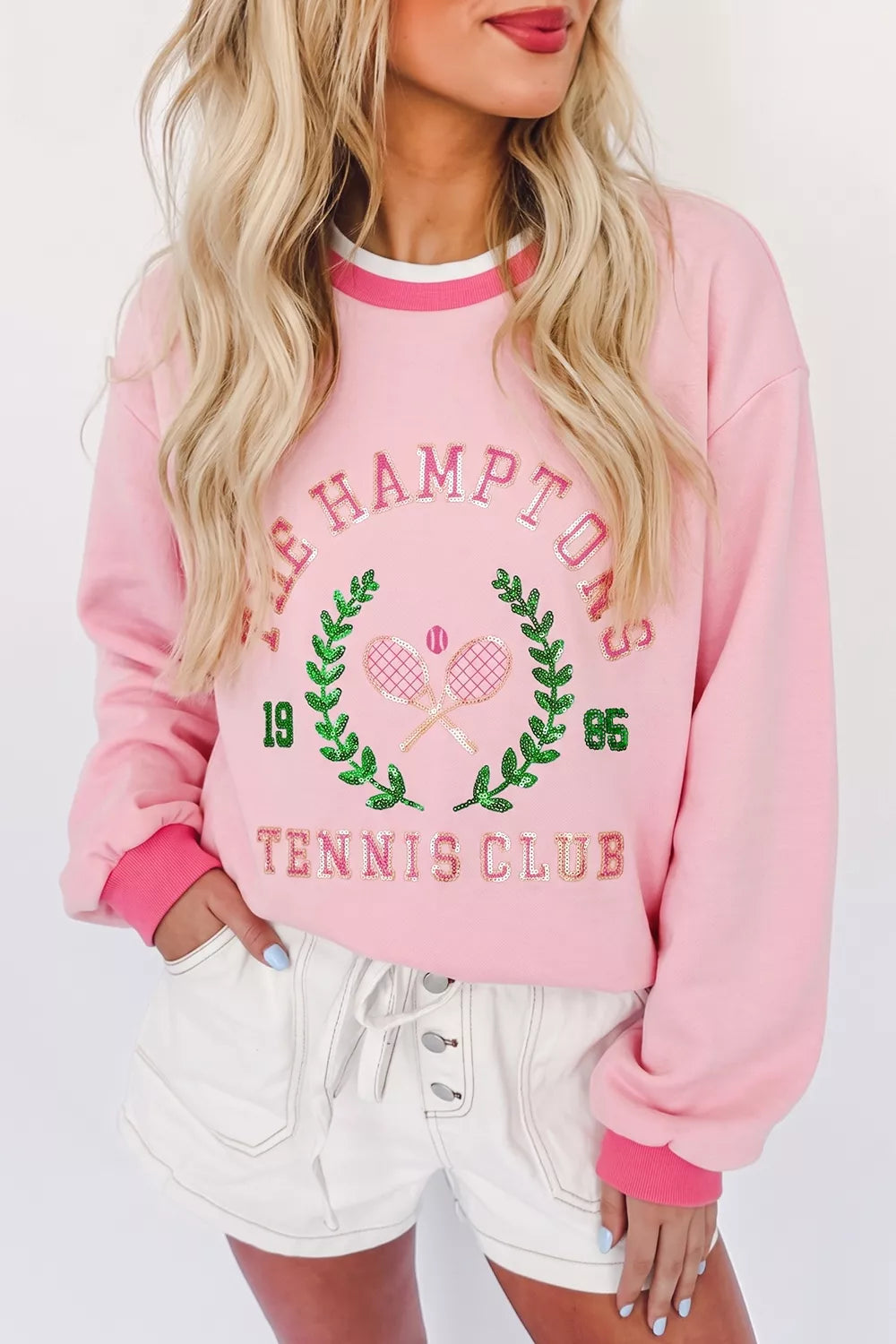 Rosie Wren Tennis Club Pullover Sweatshirt