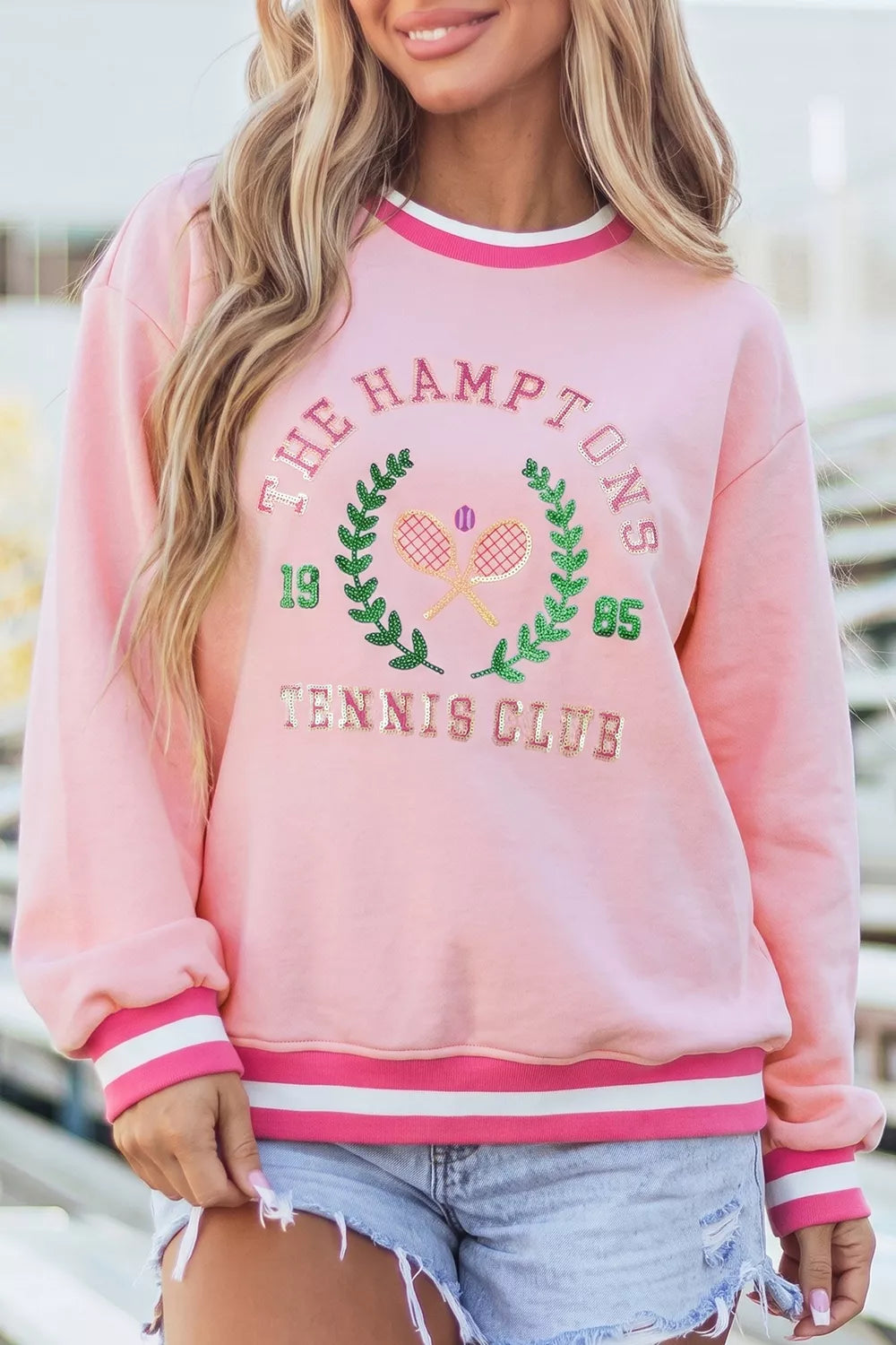 Rosie Wren Tennis Club Pullover Sweatshirt