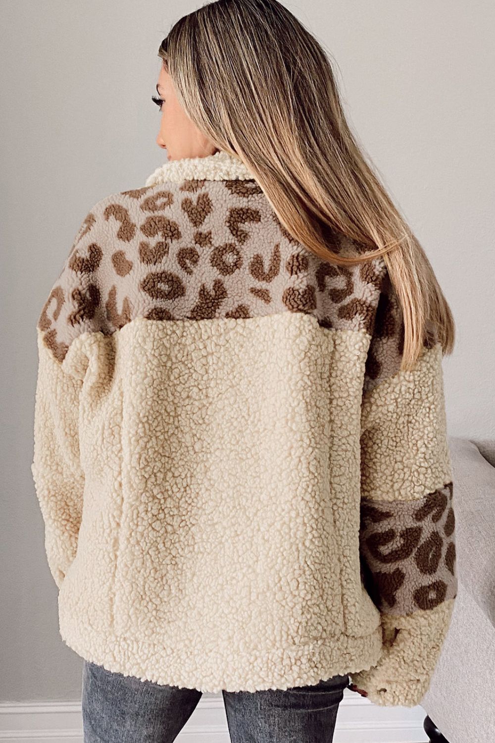 Gretel Leopard Sherpa Jacket