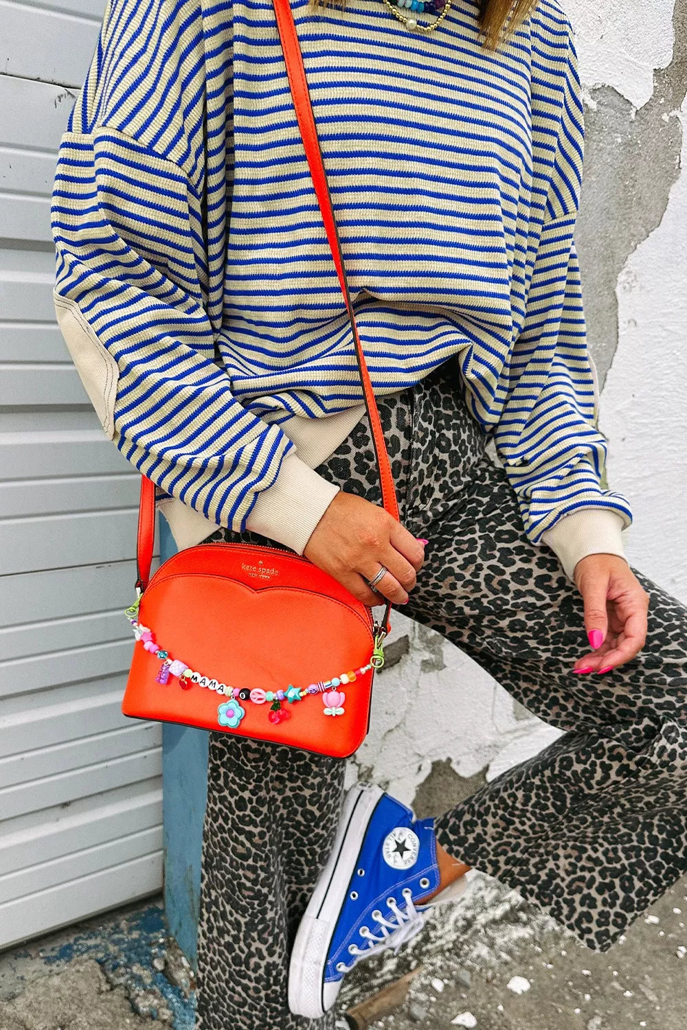 Muffy Striped Round Neck Top