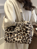 Fiona Faux Fur Leopard Shoulder Bag-Multiple Color Options
