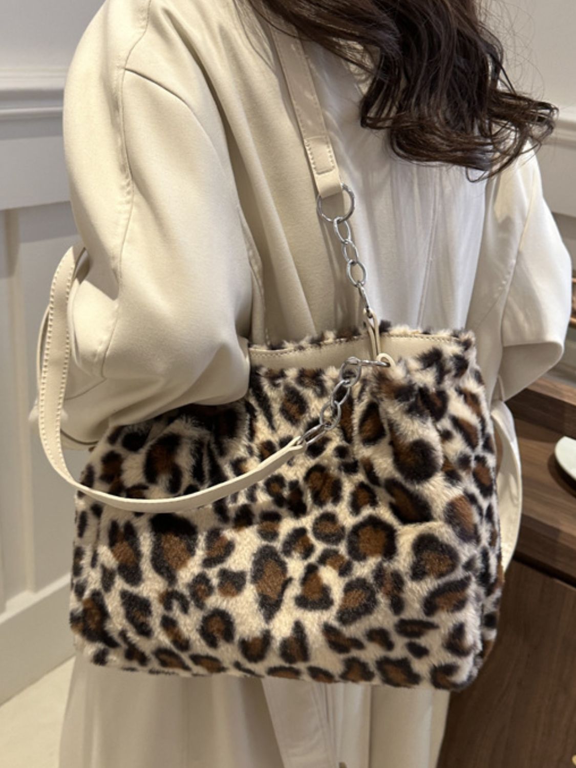 Fiona Faux Fur Leopard Shoulder Bag-Multiple Color Options