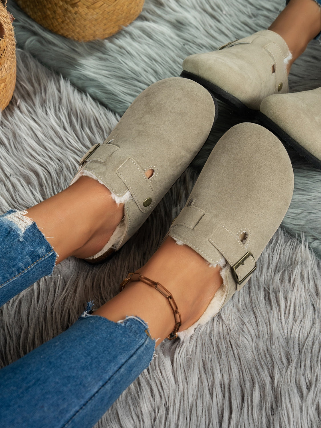 Samantha Suede Round Toe Slippers-Multiple Color Options