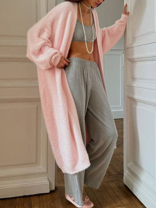 Leslie Lee Open Front Solid Color Cardigan- Multiple Colors