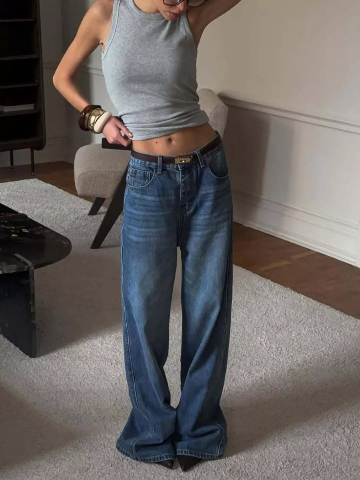 Percy Wide Leg Relaxed Fit Jeans