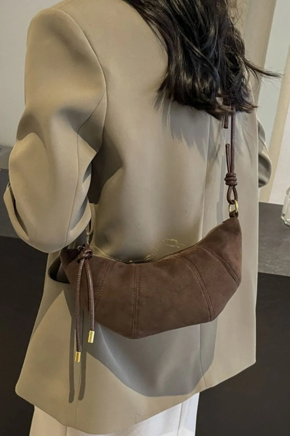 Cressida PU Leather Strap Suede Shoulder Bag- Multiple Colors!