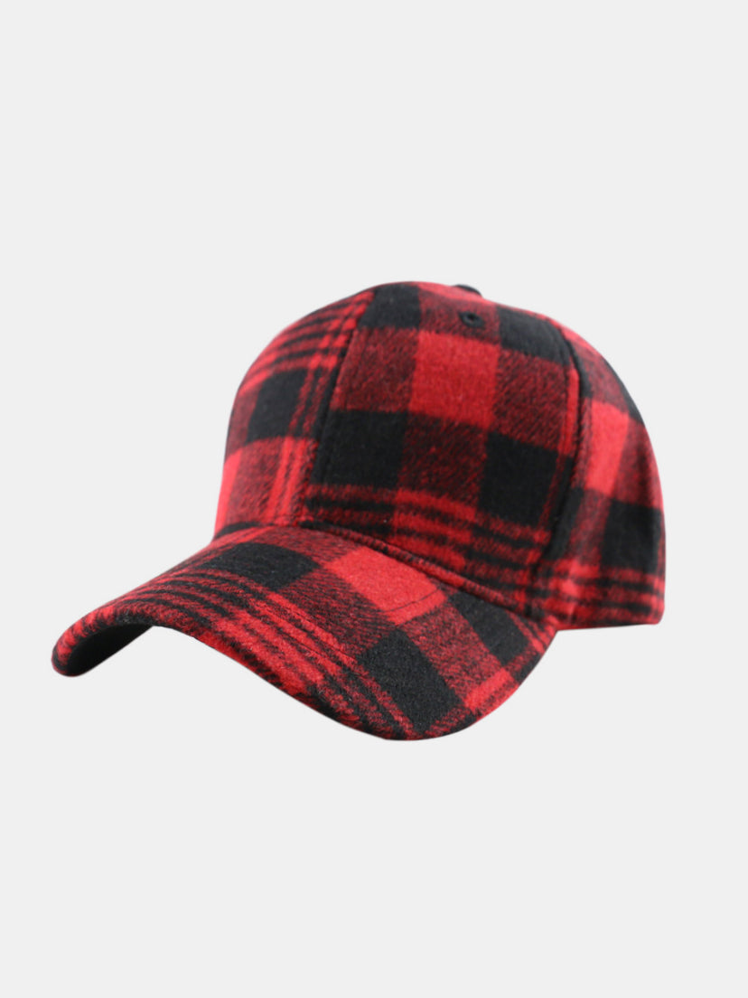 Pepper Plaid Adjustable Cotton Baseball Cap-Multiple Color Options