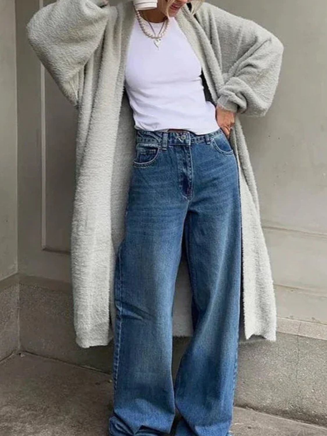 Leslie Lee Open Front Solid Color Cardigan- Multiple Colors