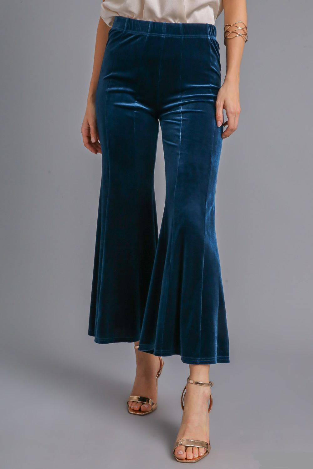 Elowynn High Rise Elastic Waist Flare Pants