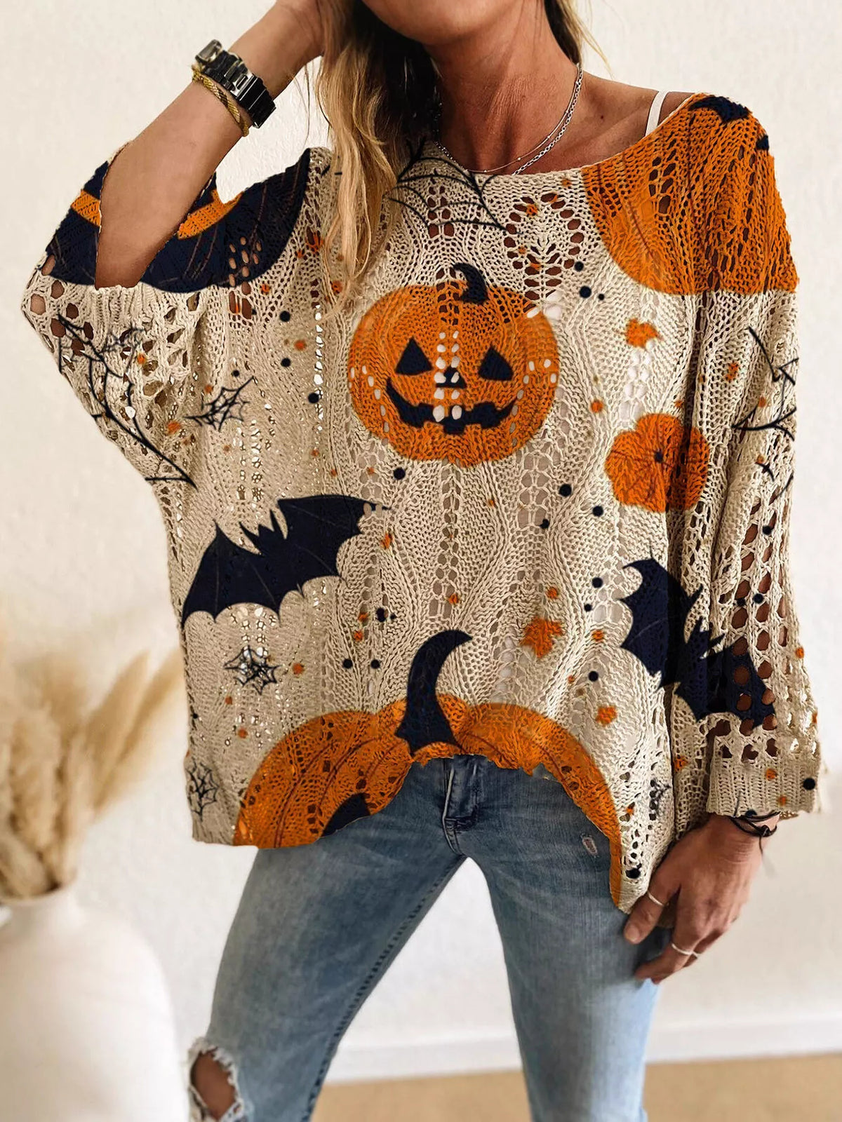Felicity Halloween Pumpkin Loose Knit-Multiple Colors