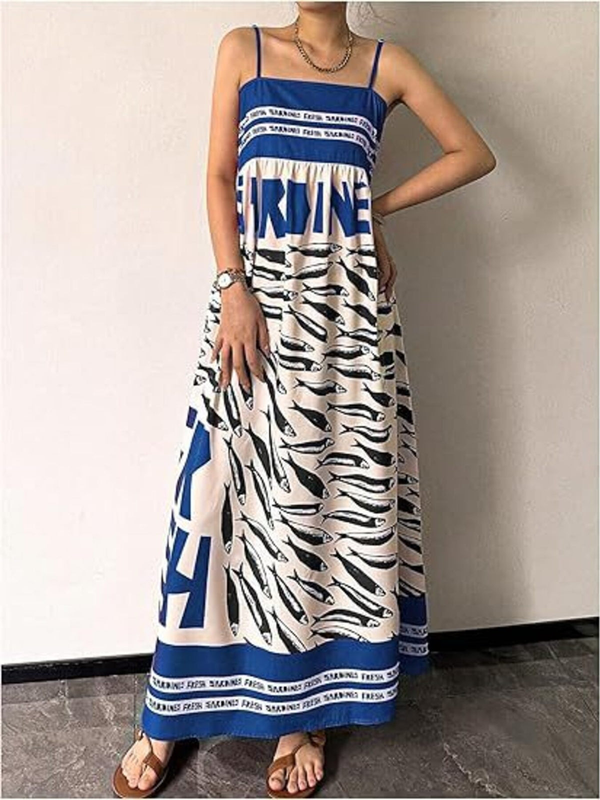 Harbor Joelle Sardine Print Maxi Dress-Multiple Prints!
