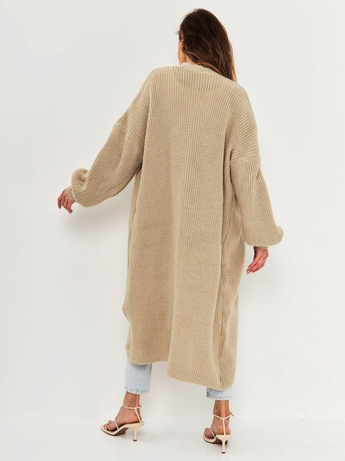 Esme Open Front Long Sleeve Longline Cardigan-Multiple Color Options