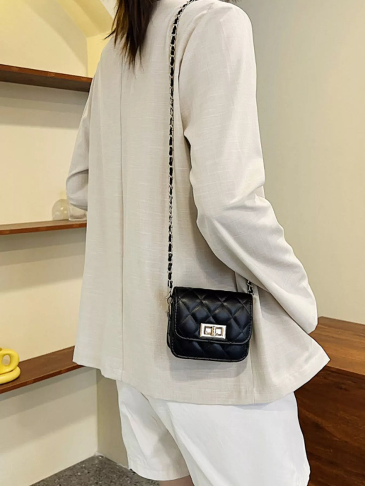 Juliet Quilted Chain Strap Crossbody Bag