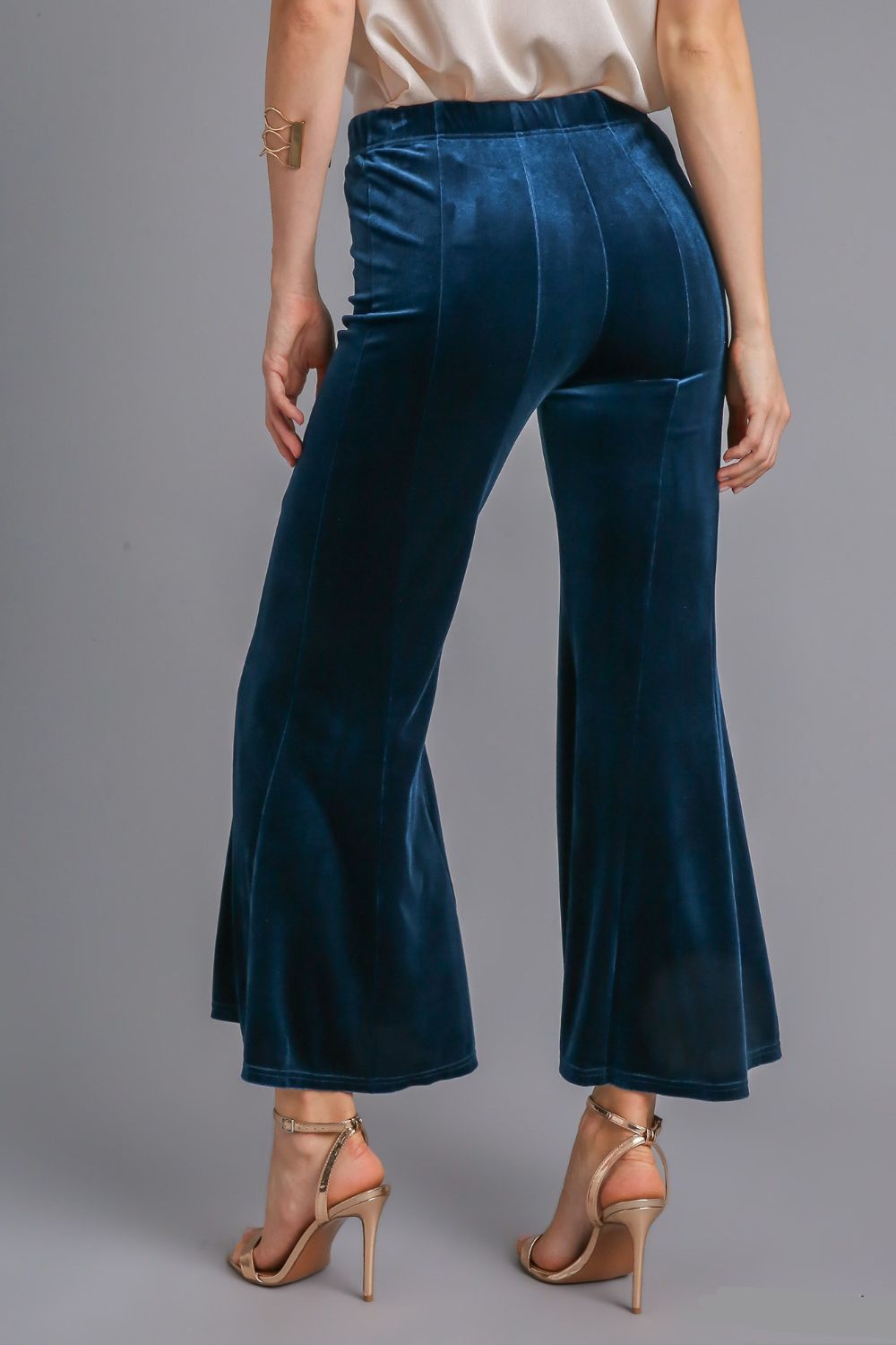 Elowynn High Rise Elastic Waist Flare Pants