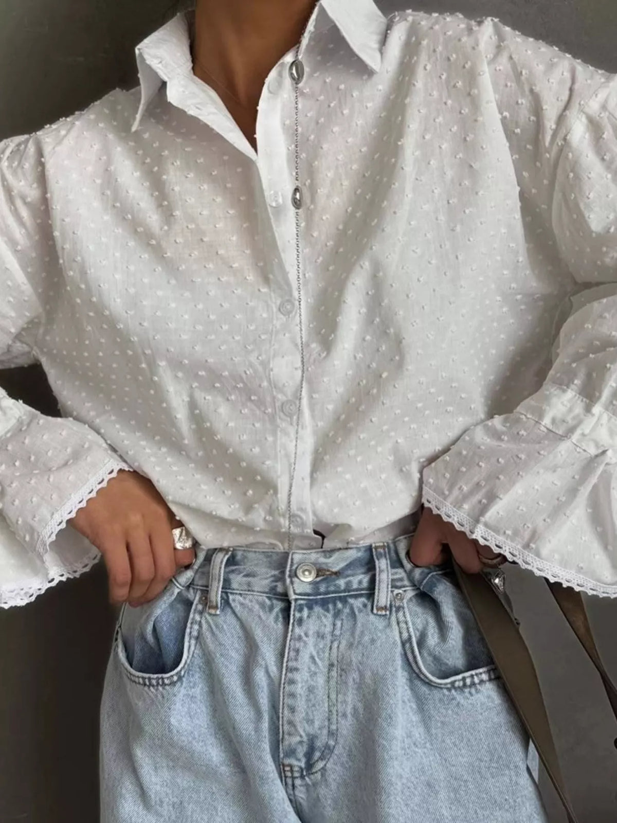 Caila Swiss Dot Shirt