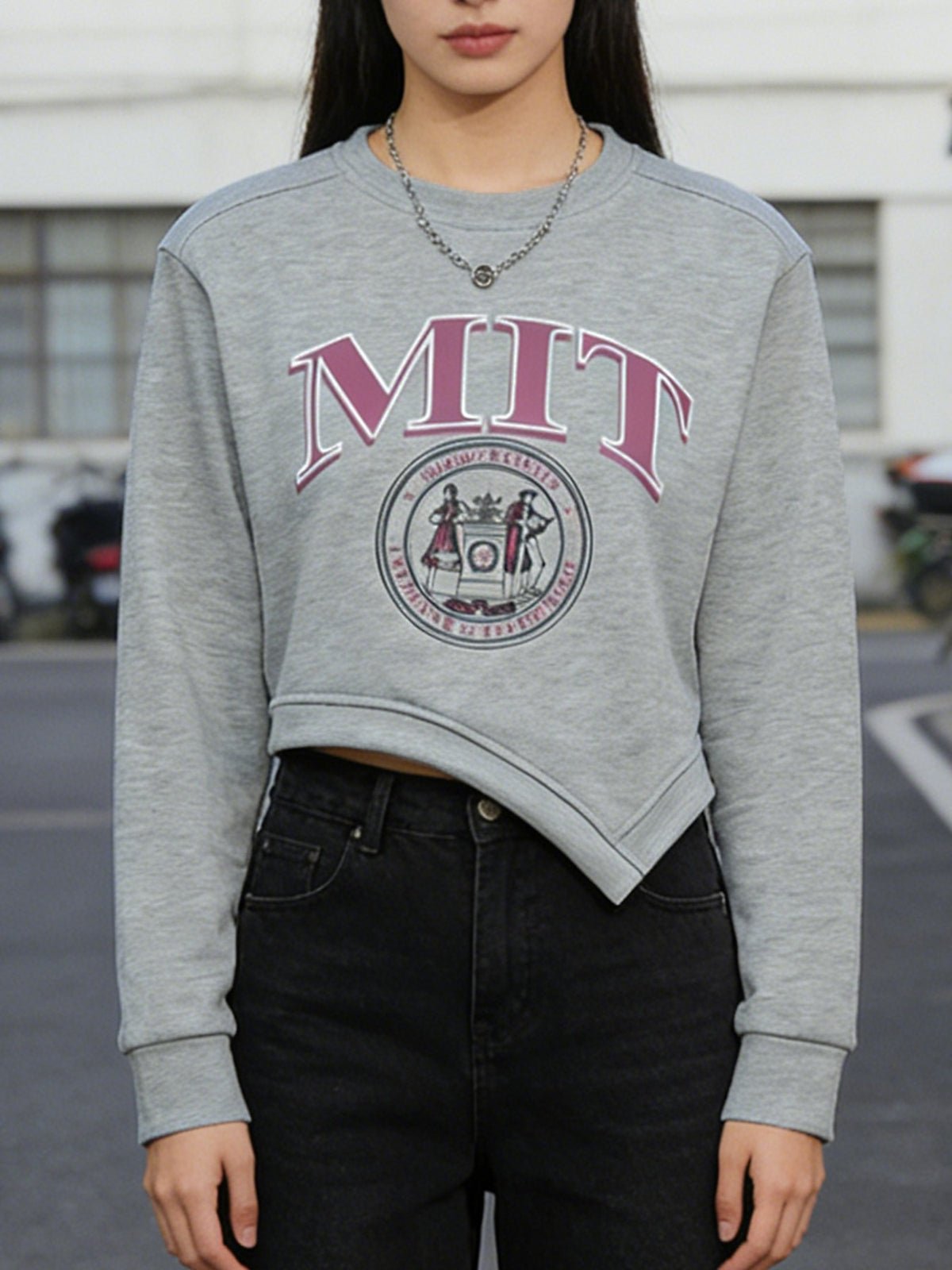 Lucy Mae Graphic Cropped Sweatshirt