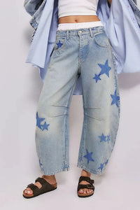 Star Wide Leg Jeans