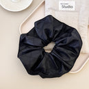 Gorgeous 3-Piece PU Leather Elastic Hair Scrunchie