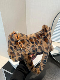 Lili Leopard Fluffy Shoulder Bag- Multiple Colors!
