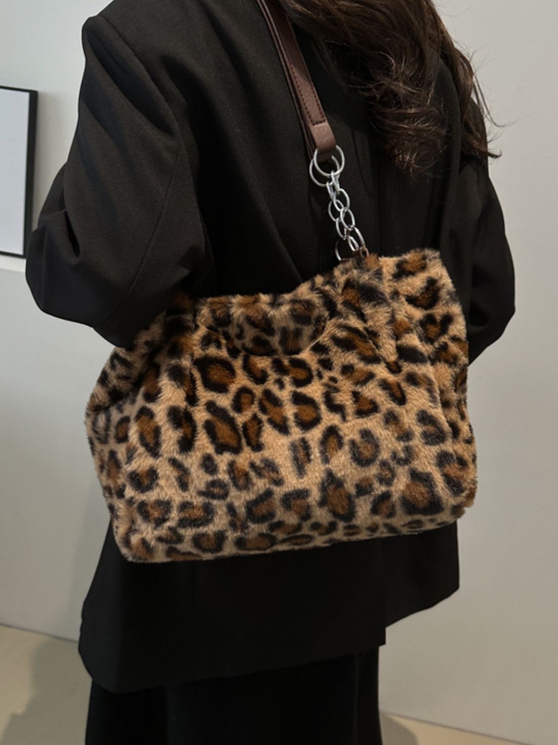 Fiona Faux Fur Leopard Shoulder Bag-Multiple Color Options