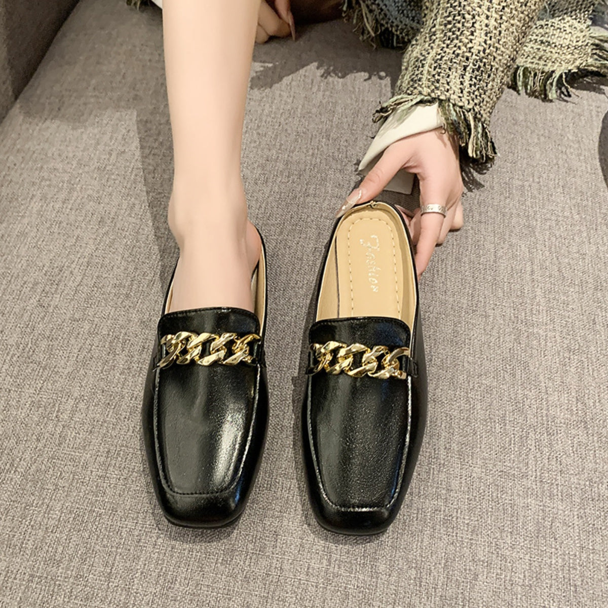 Halston Lee Square Toe Flat Loafers-Multiple Color Options