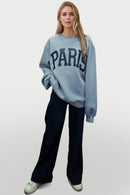 Kaylee PARIS Round Neck Long Sleeve Air Scuba Sweatshirt