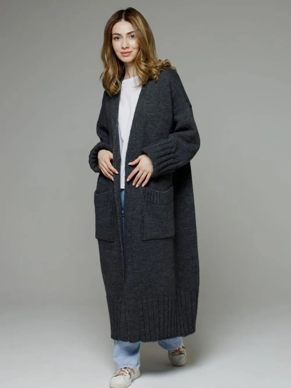 Percy Open Front Dropped Shoulder Cardigan-Multiple Colors