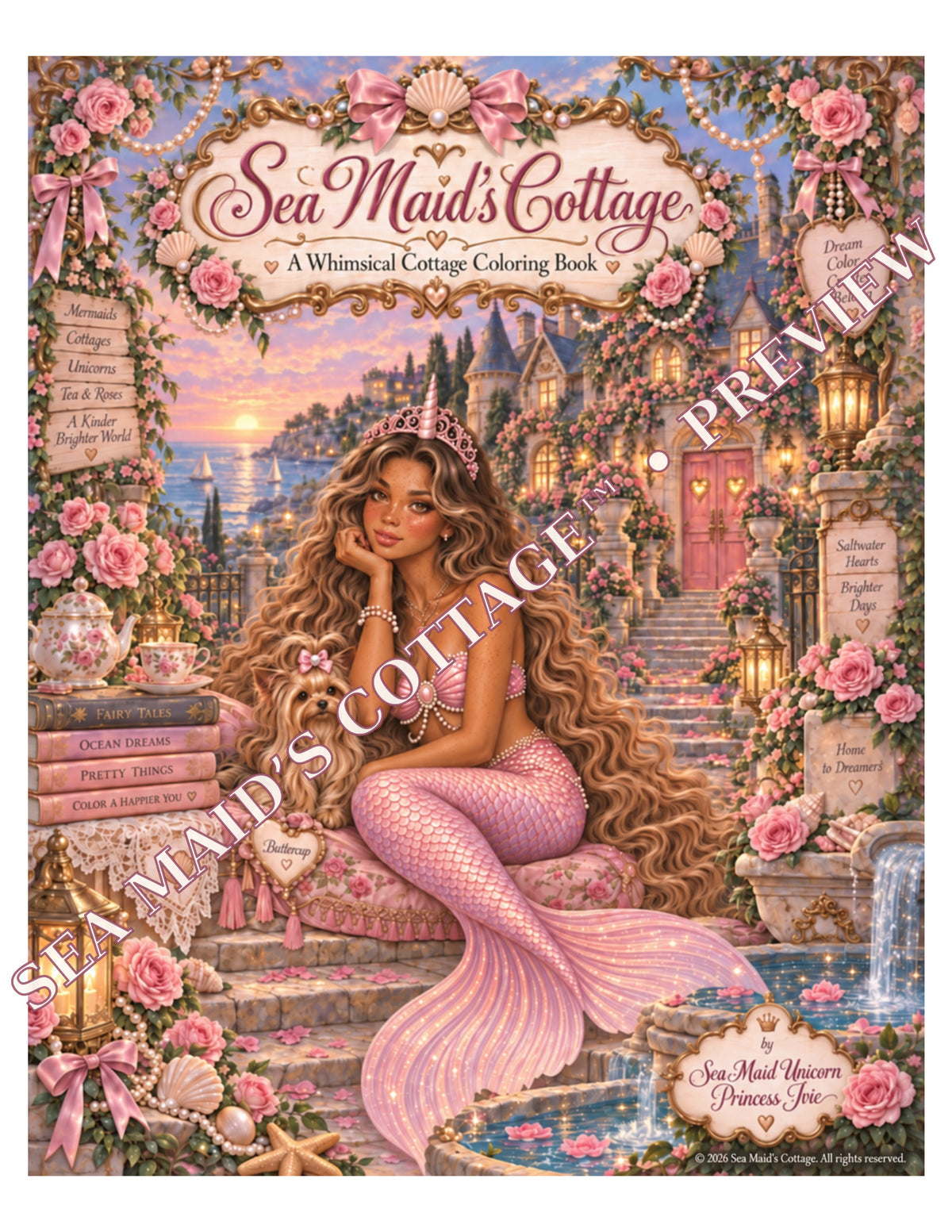 Sea Maid’s Cottage Coloring Book — A Handmade Fairytale Treasure