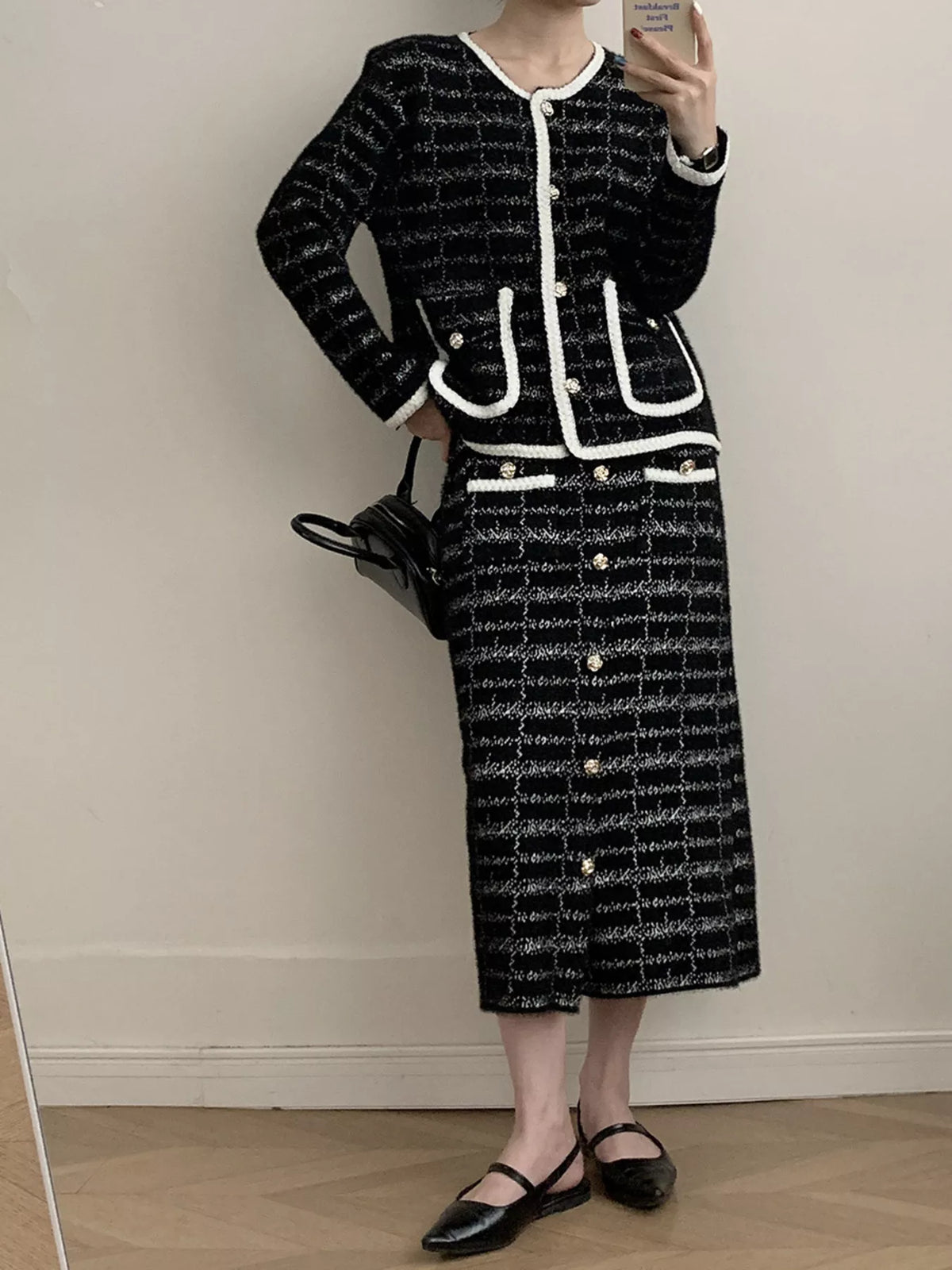 Guinevere Tweed Jacket and Skirt Set- Multiple Colors! One Size: Read Measurements!