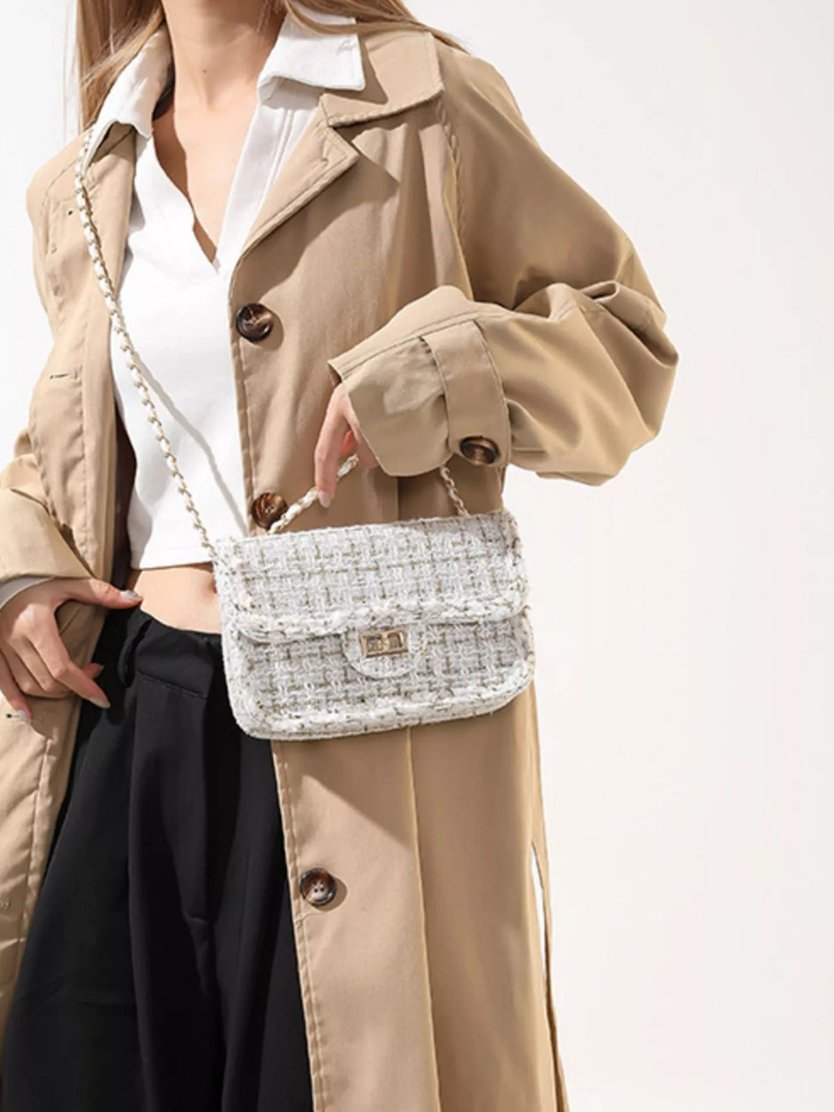 Flossie Tweed Crossbody Bag-Multiple Colors!