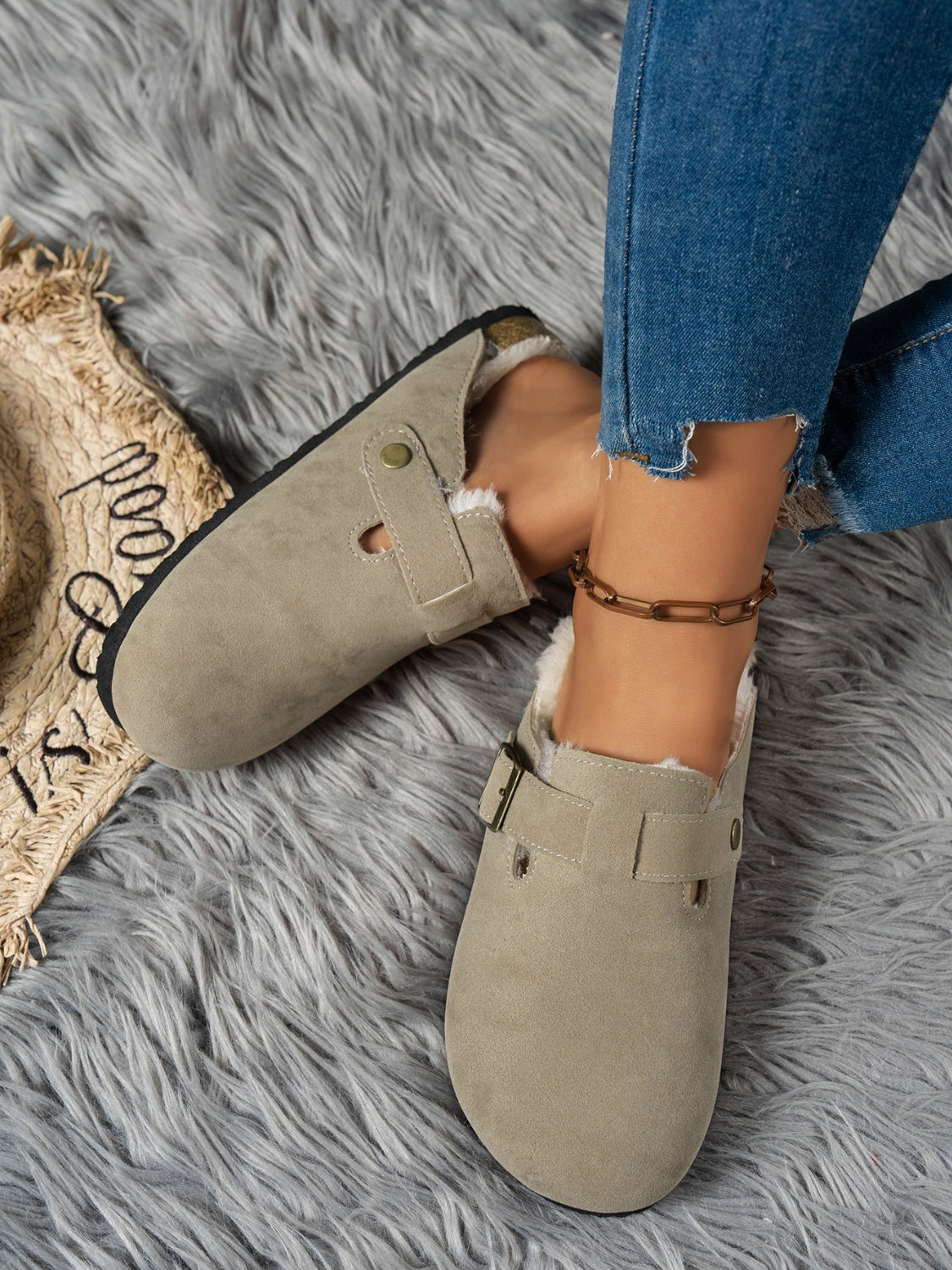 Samantha Suede Round Toe Slippers-Multiple Color Options