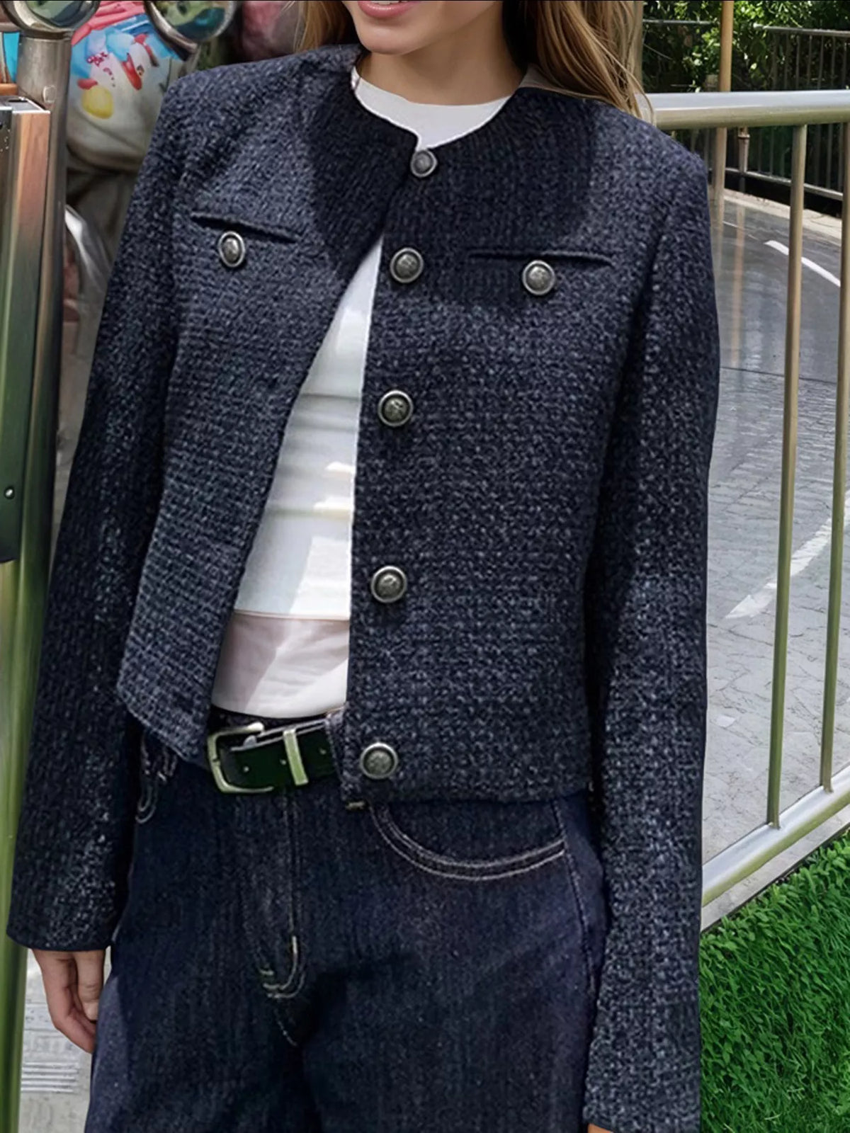 Stephanie Louisa Tweed Cropped Jacket