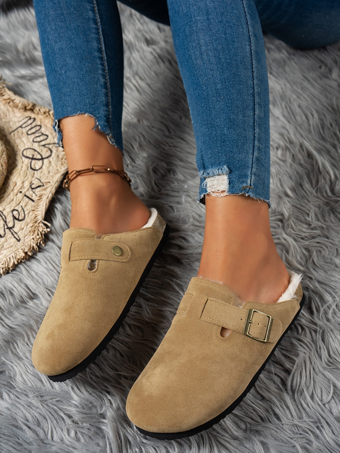 Samantha Suede Round Toe Slippers-Multiple Color Options