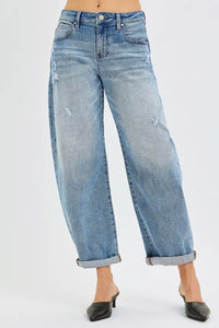 Talia Slouchy Barrel Jeans with Cuffs