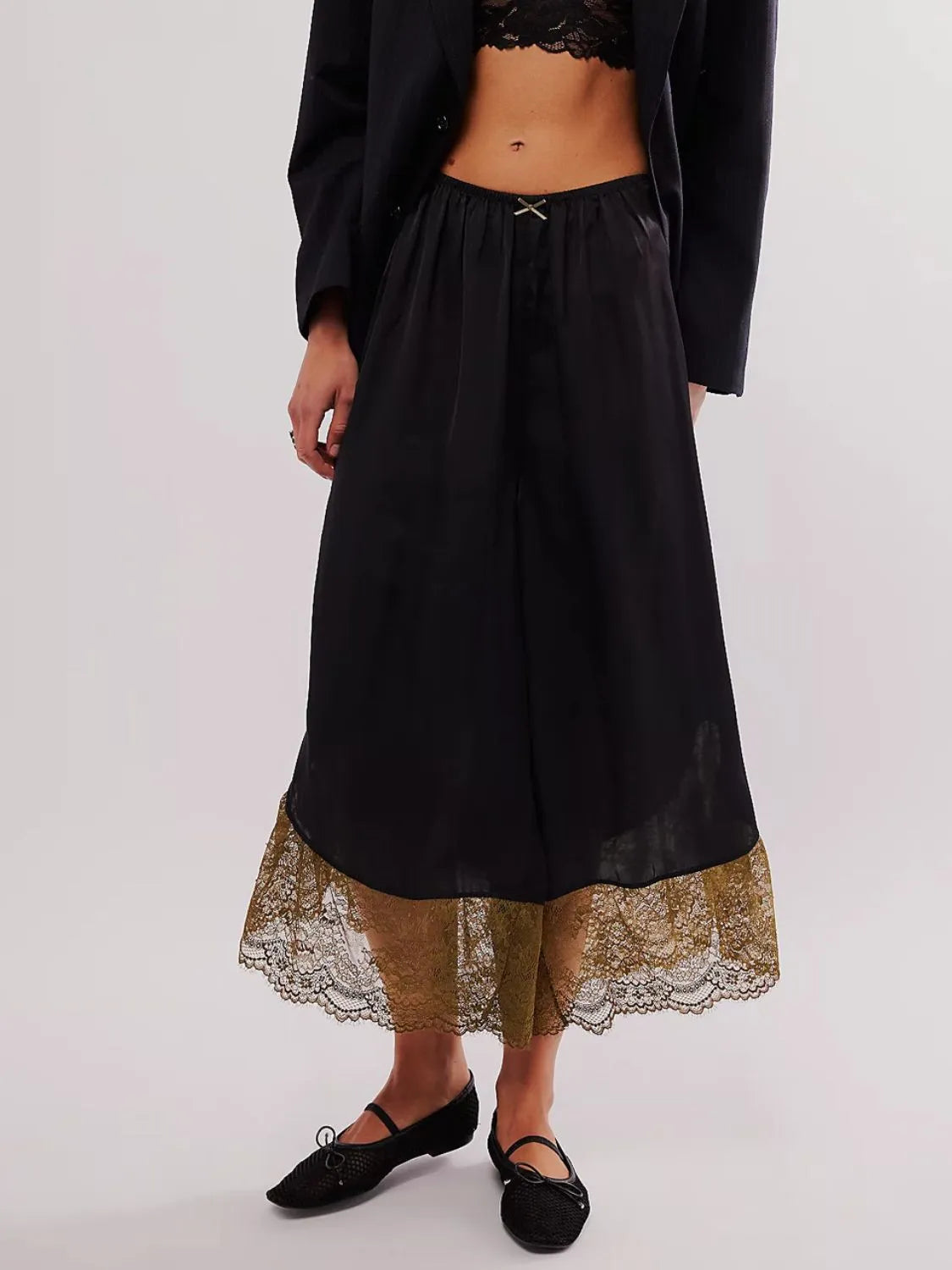 Aggie Lace bottom Wide Leg Pants