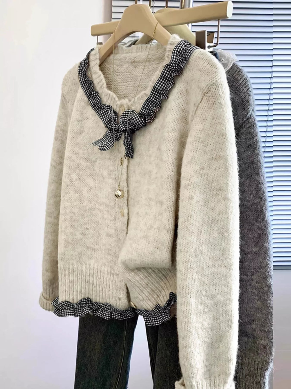 Matilda Ruffle Trim Button Up Cardigan- Multiple Colors