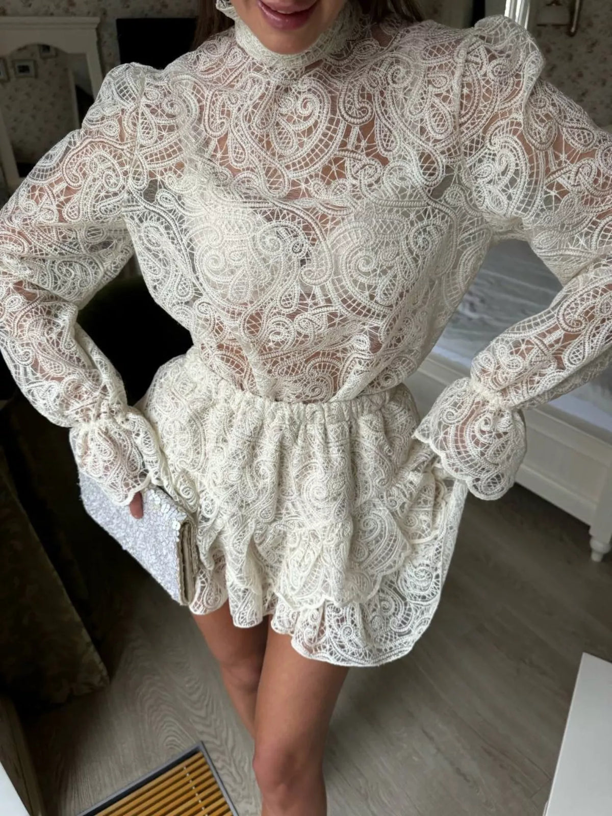 Jules Lace Top and Skirt Set-Multiple Colors!