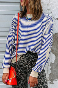Muffy Striped Round Neck Top