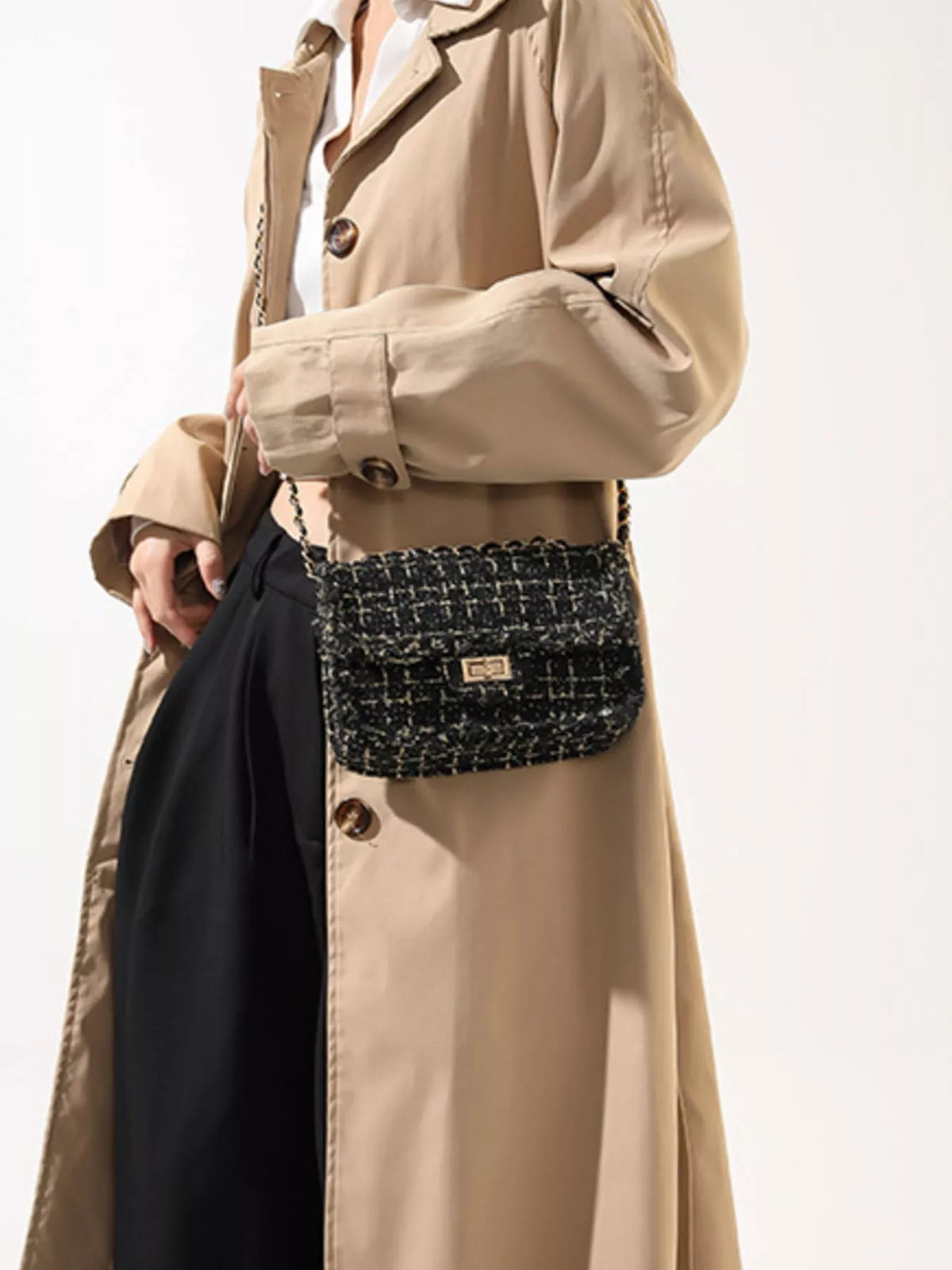 Flossie Tweed Crossbody Bag-Multiple Colors!