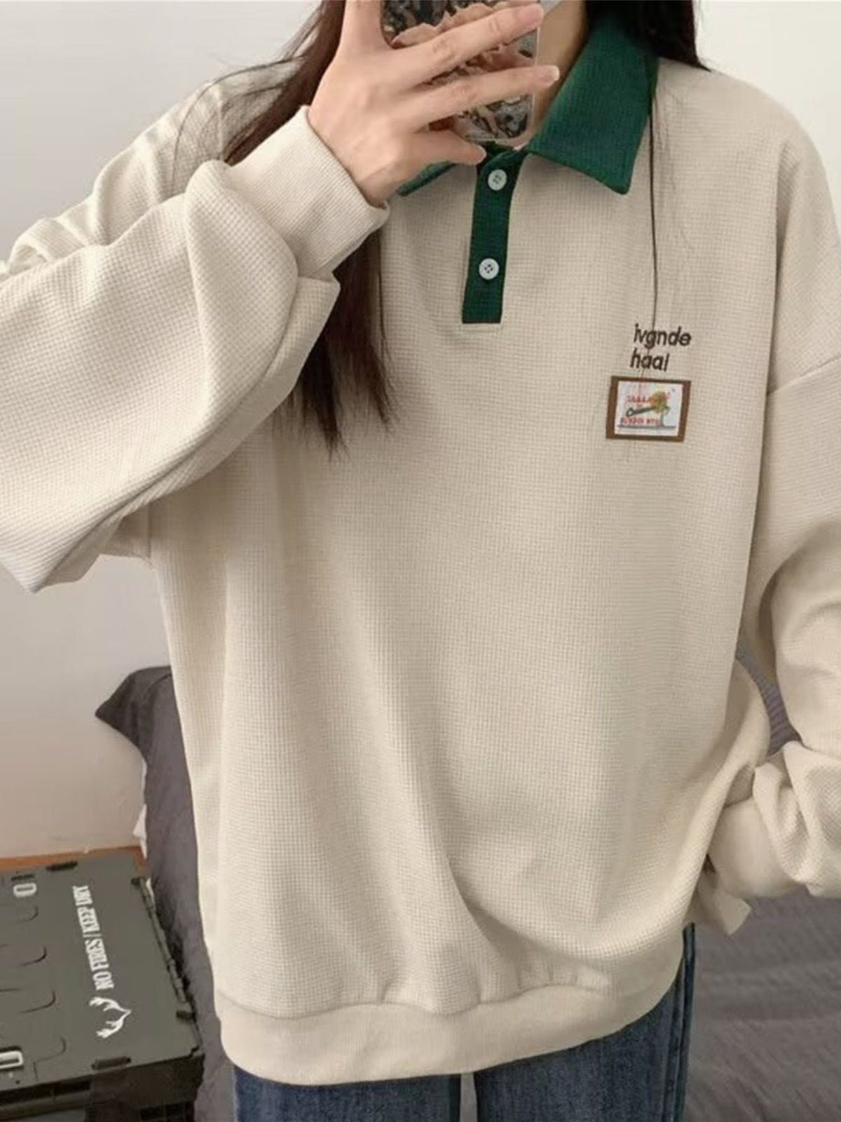 Hyacinth Contrast Collar Sweatshirt- Multiple Colors!
