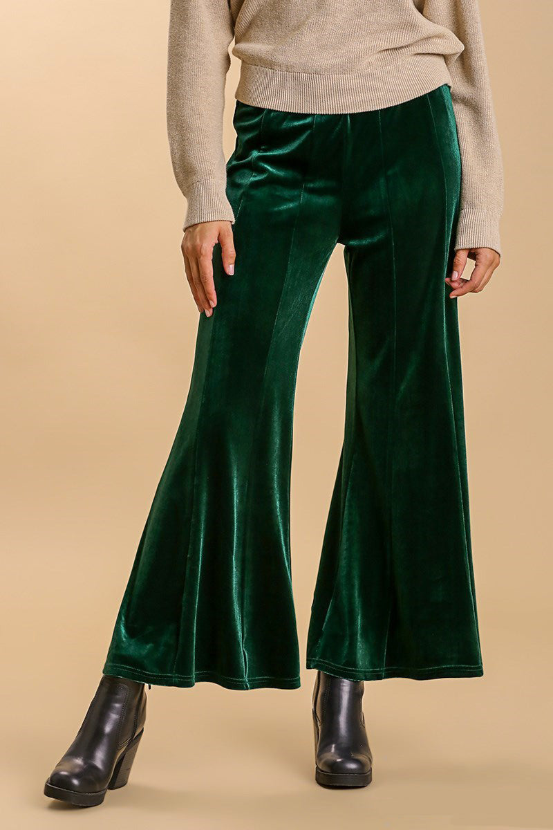 Elowynn High Rise Elastic Waist Flare Pants